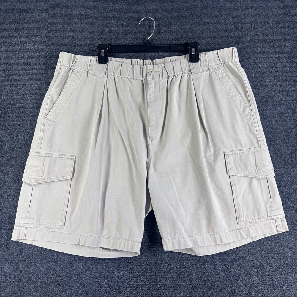 Tommy Bahama Cargo Shorts Mens XL Extra Large‎ Tan Khaki Relax Pleated Cotton
